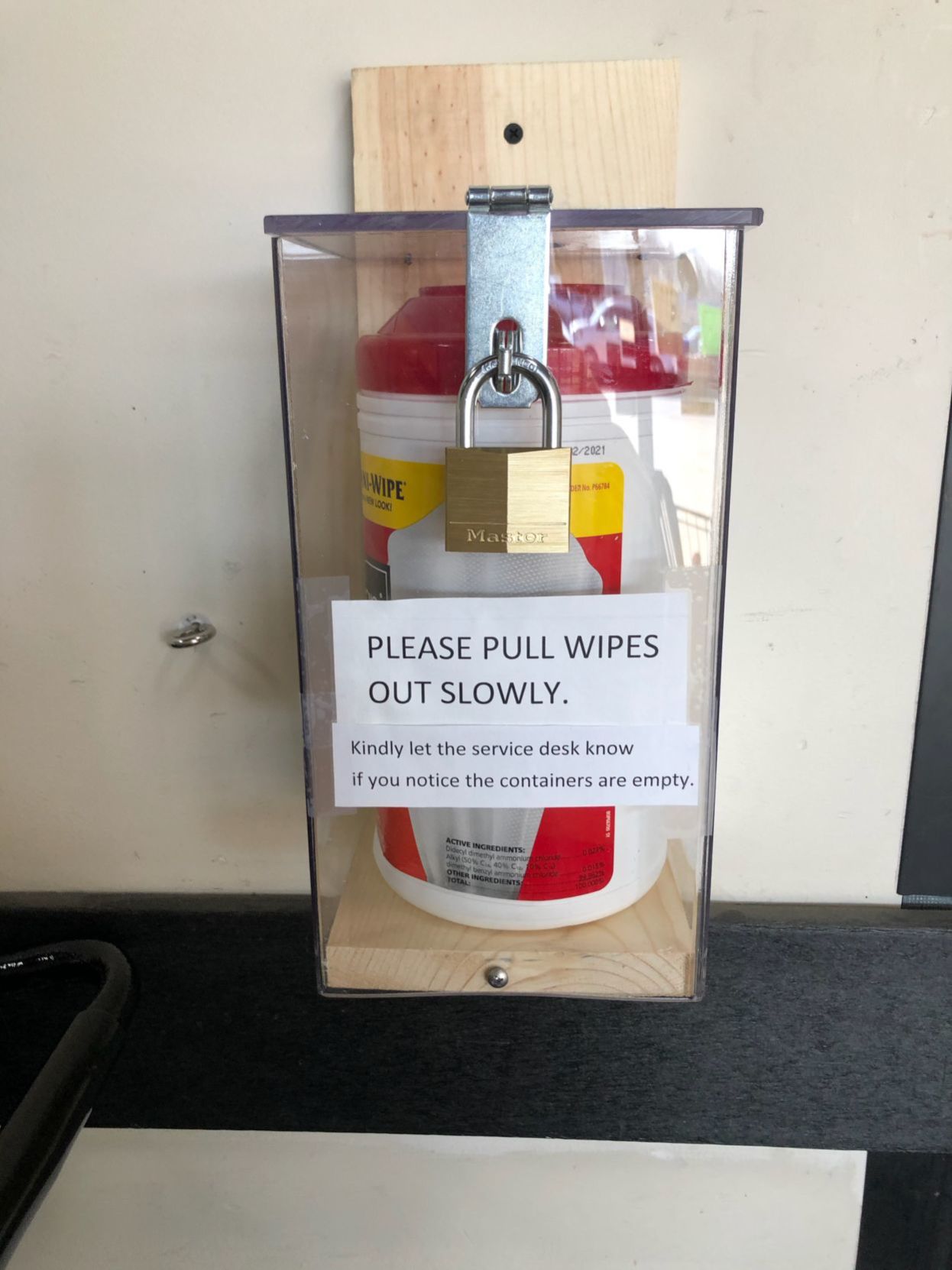 Sanitizing wipes